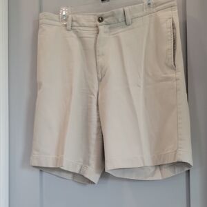 Nautica Men's Light Tan Flat Front Shorts